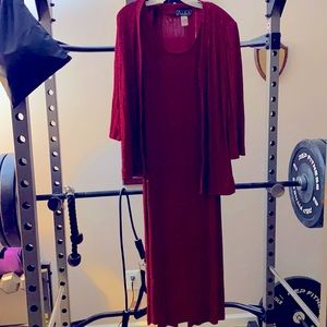 Red shimmering event gown size 8 worn once